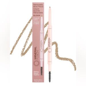 Mineral Fusion Blonde Retractable Brow Pencil with Spoolie - Light Blonde